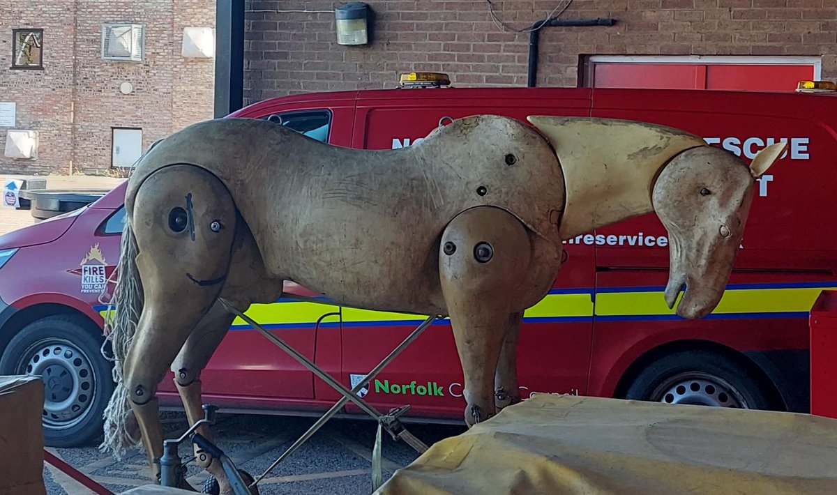 Another exciting week of Crucial Crew for Hazel and Paul who are delivering our message about sharing content online! Kings Lynn Fire station as a venue is always interesting too! Check out the wooden horse which is used for training Firefighters how to help stranded horses!