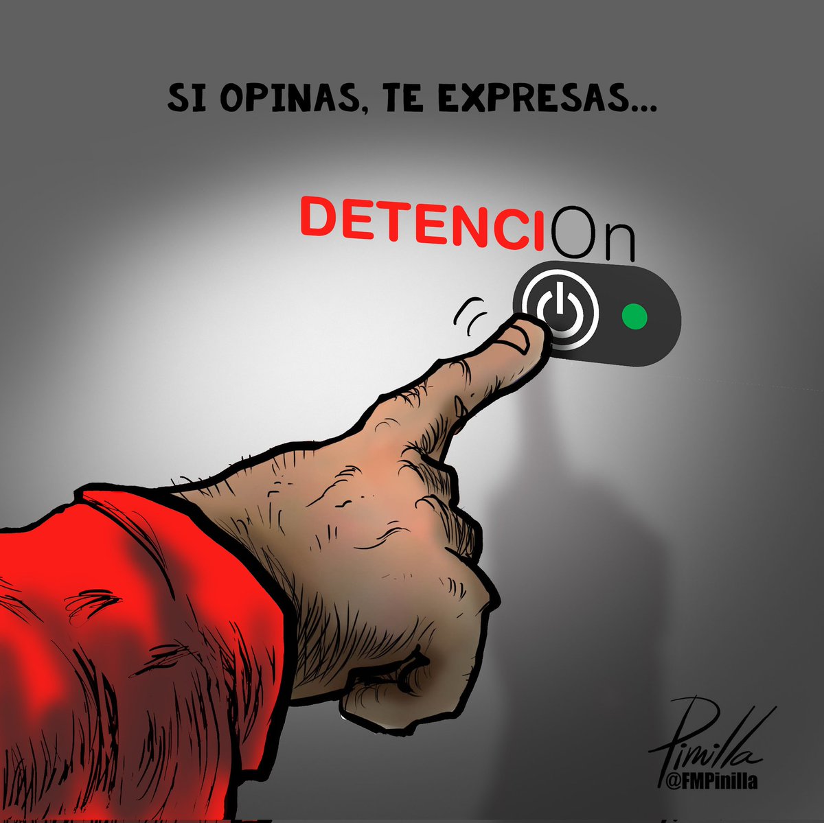 Detención... • #caricatura para @elnacionalweb • #caricatura #cartoon #Venezuela #venezolanos #venezuela🇻🇪 #politicalcartoon