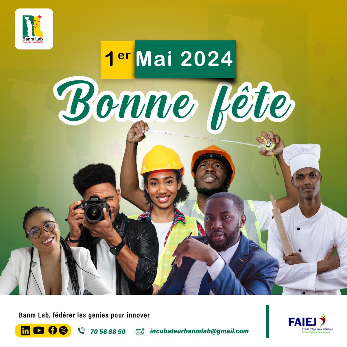 𝐂𝐄𝐋𝐄𝐁𝐑𝐎𝐍𝐒 𝐄𝐍𝐒𝐄𝐌𝐁𝐋𝐄 𝐋𝐀 𝐅𝐎𝐑𝐂𝐄 𝐃𝐔 𝐓𝐑𝐀𝐕𝐀𝐈𝐋 !
À tous les entrepreneurs qui œuvrent pour bâtir un avenir meilleur, nous vous remercions pour votre travail acharné et votre dévouement.
𝐁𝐎𝐍𝐍𝐄 𝐂𝐄𝐋𝐄𝐁𝐑𝐀𝐓𝐈𝐎𝐍 𝐀 𝐓𝐎𝐔𝐒!
#1erMai2024 #faiejtogo