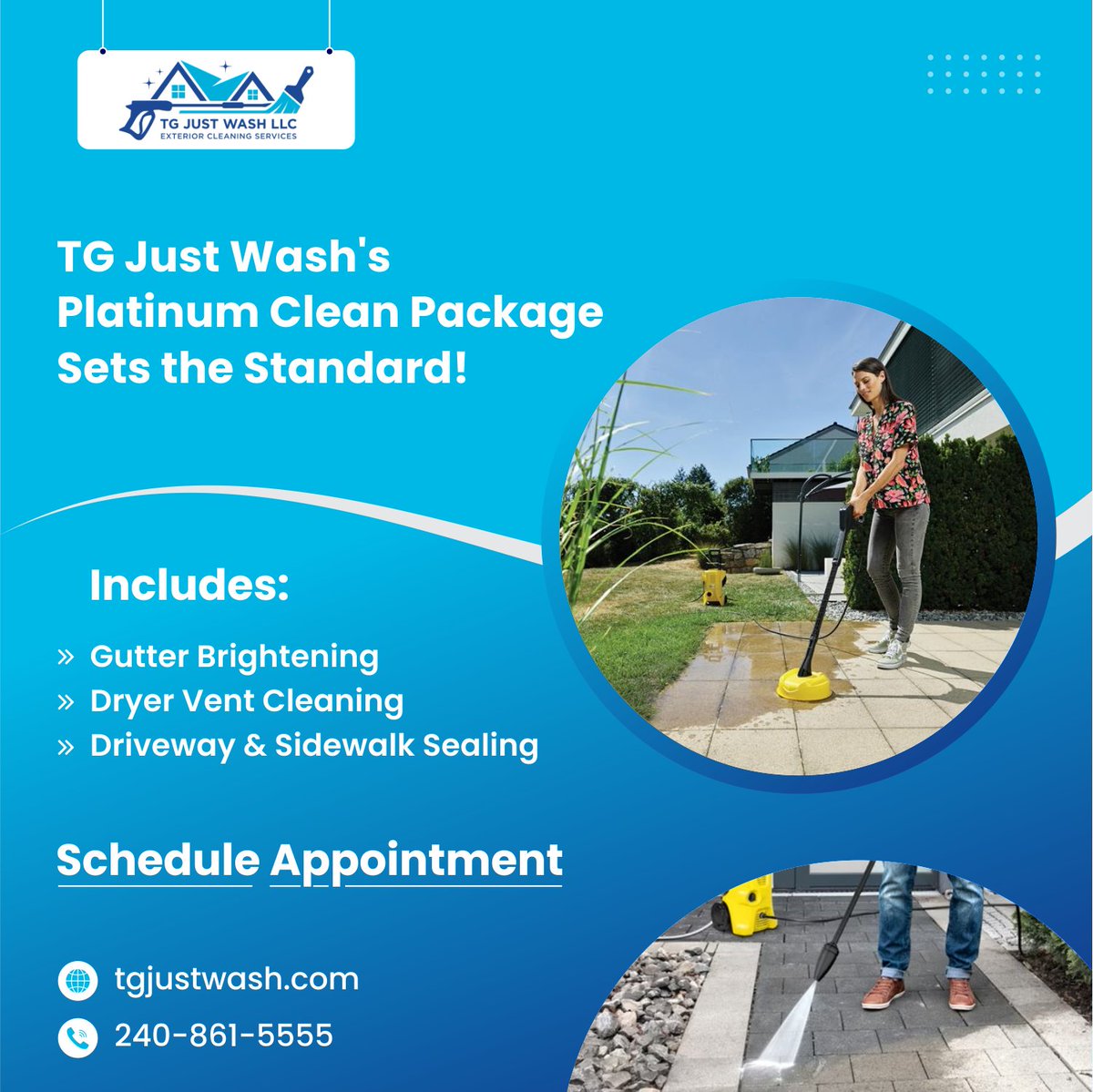 Discover expert exterior cleaning services at TG Just Wash LLC. 

tgjustwash.com/packages/resid…

#tgjustwash #exteriorcleaning #residentialspaces #commercialspaces #cleaning #highpressurewashing #softwashing #specializedcleaning #washingtondc #maryland #riverdale #virginia #usa