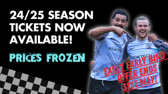 24/25 SEASON TICKETS LAUNCHED AND ADMISSION PRICES FROZEN! We're delighted to announce another PRICE FREEZE for admission and season tickets for the 2024/25 season. roystontownfc.co.uk/club-news/24-2…