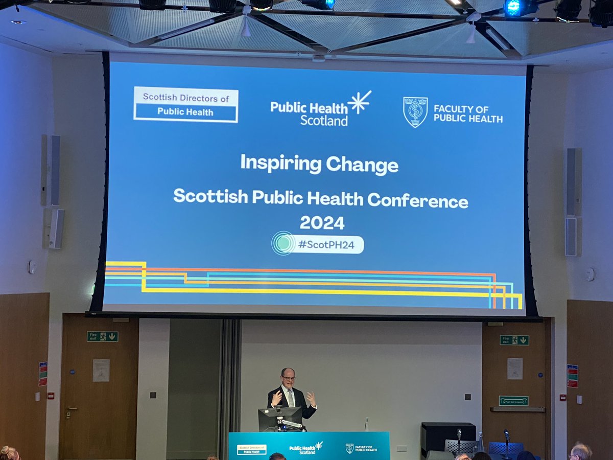 @dee_kt @ProfKevinFenton @PaulJ_PHS opening this year’s Scottish Public Health conference - a reflection that a lot has happened since the last conference in 2019! And a call to action - looking forward to an inspiring day #ScotPH24