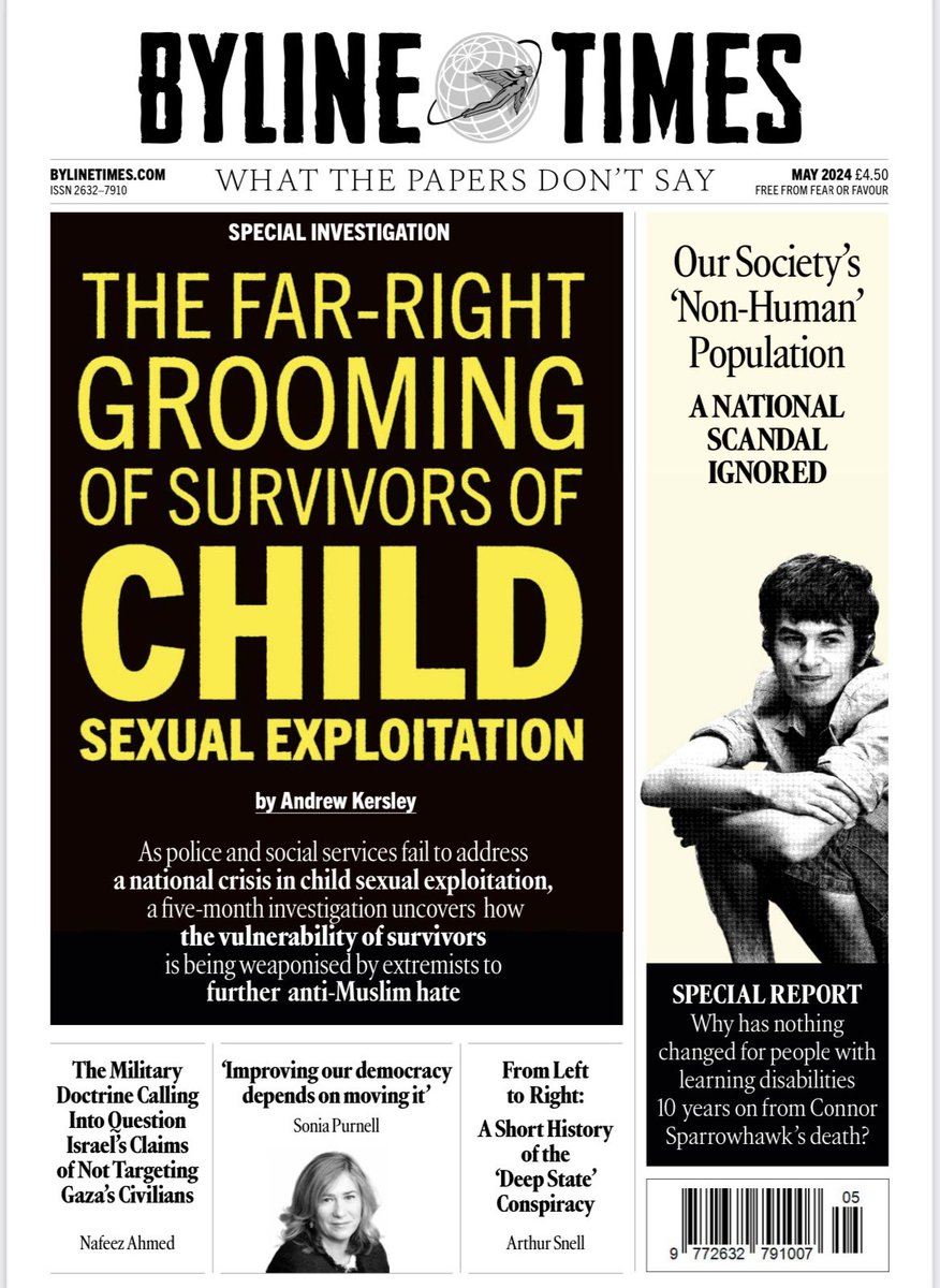 Hugely important in-depth exposé of how the far right are grooming victims and survivors of child sexual abuse. With powerful & brave testimony from “Lara” & a really sharp, thoughtful look at various factors contributing to this brutal mess. By @AndrewKersley for @BylineTimes 1/
