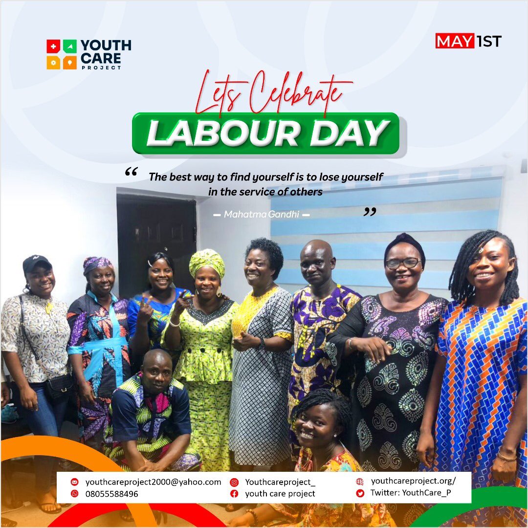 Happy Labour’s Day!!! 🥳

#youthcareproject #laboursday #workersday #career #professionals