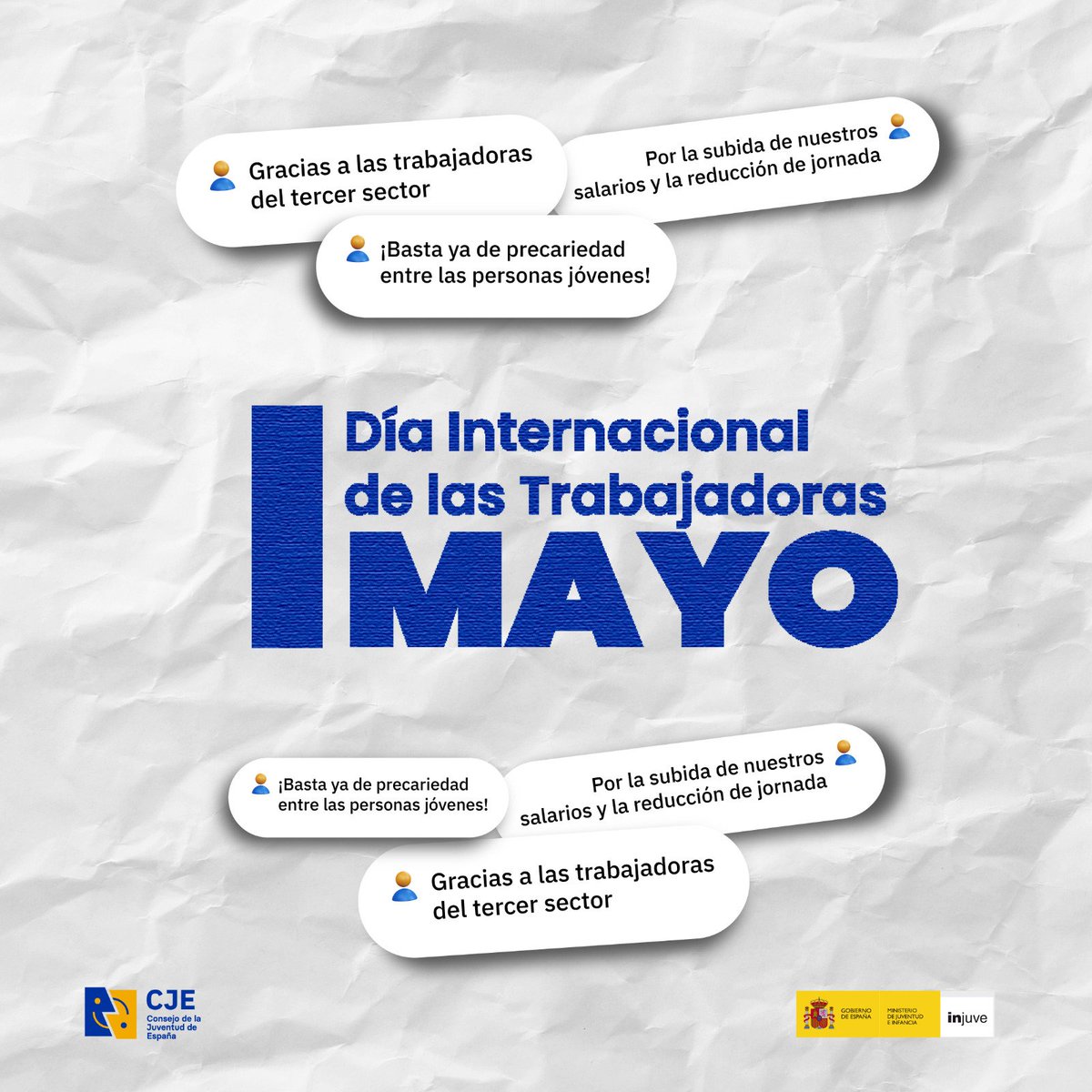 _CJE_'s tweet photo. 💛 Feliz día del trabajo amigas. 

Hoy podríamos salir con nuestro argumentario clásico. Pero queremos acordarnos y reconocer el trabajo de todas las compañeras del tercer sector. 

Muchas veces olvidado, pero imprescindible. Va por nosotras, va por vosotras
#1deMayo2024 #1DeMayo https://t.co/d2howxeMtY