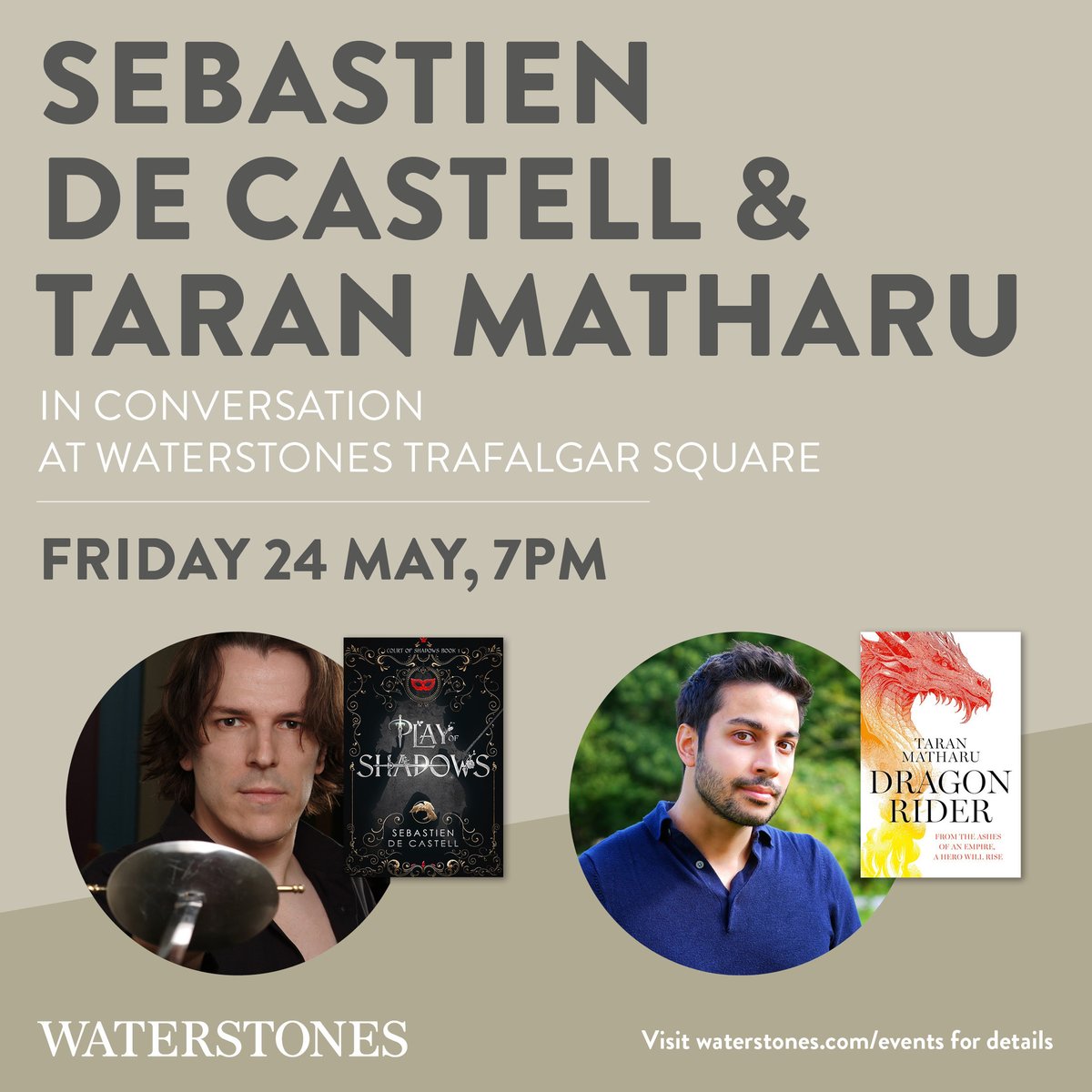 Hey London Friends! I'll be at Waterstones Trafalgar Square on Friday, May 24th with the fabulous Taran Matharu where we’ll talk fantasy, sign books, meet readers and possibly pit swords against dragons. Come one, come all. Click here for tickets: waterstones.com/.../london-tra…