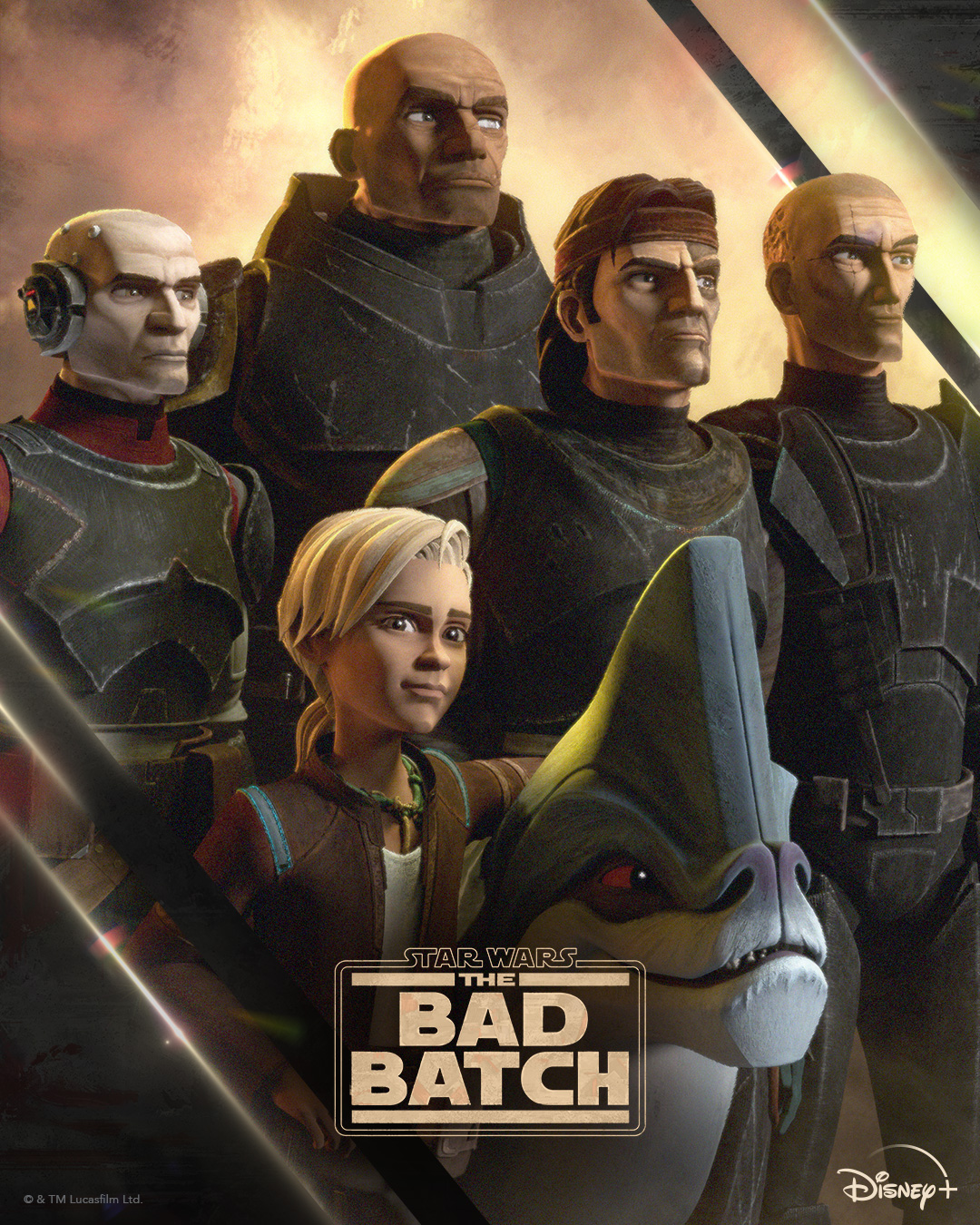 Finale Star Wars Bad Batch karakterposters op Disney Plus België