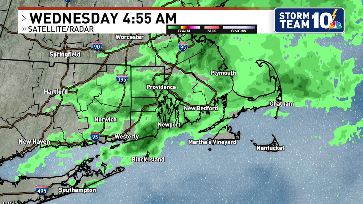 5am: Light showers this AM, clearing between 6-8am. Full daily forecast: turnto10.com/weather @nbc10