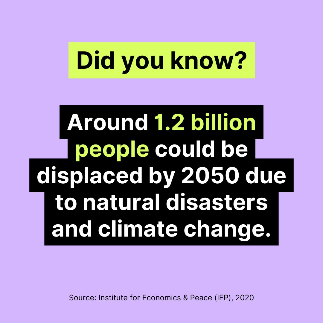 Over the next 30 years, 141 countries will be exposed to at least one ecological threat by 2050. 

Some of these countries don't have the means to mitigate and adapt to new ecological threats, so even smaller natural disasters could create conditions for mass displacement.