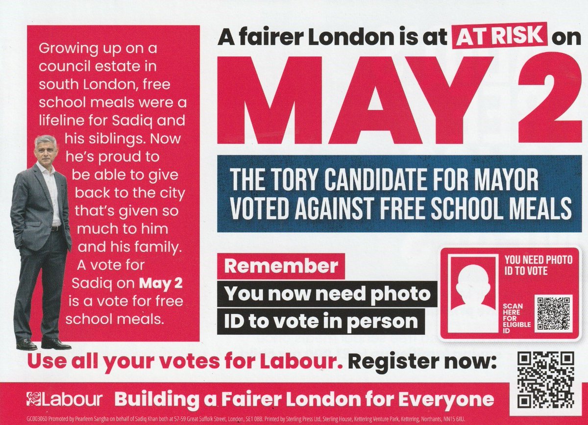 #HopeOverFear 
Use your vote wisely. If you want a greener and fairer London vote @SadiqKhan tomorrow. If you support free school meals for children, re-elect Sadiq Khan as the Mayor of London.