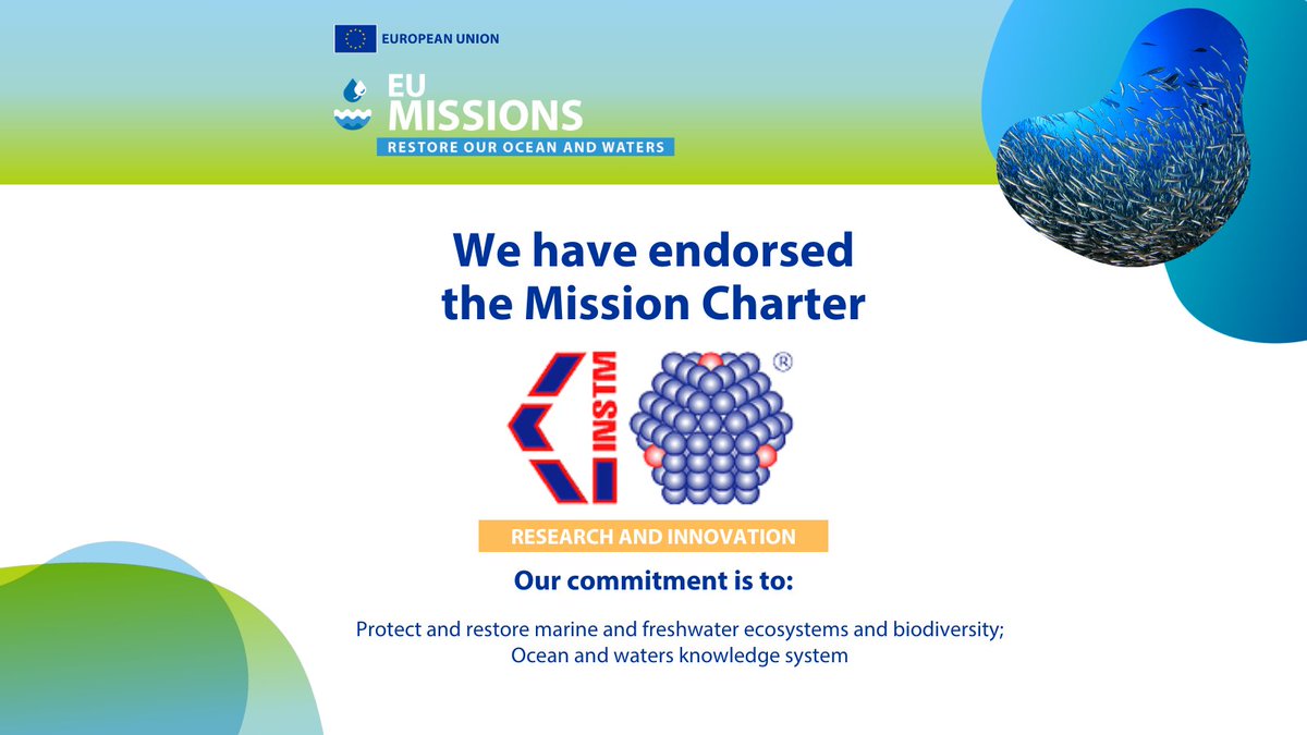 INSTM has endorsed the Mission Charter! 🌊

Join us in supporting the Mission Ocean charter and let's work together to preserve and protect these vital resources.
🌎

You can endorse it too! bit.ly/EndorseMission…...

#MissionOcean #EUMissions #HorizonEU