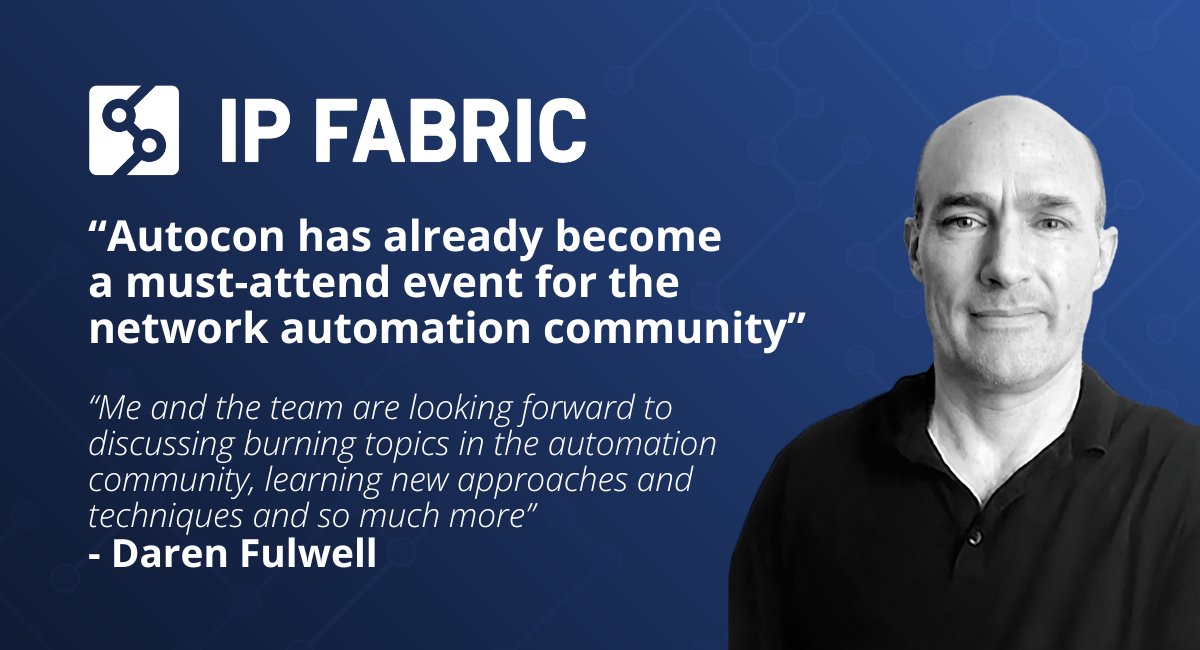Our amazing team of Solutions Architects have a whole host of reasons to look forward to AutoCon next month. Here's what Chief Evangelist Daren Fulwell is most excited about!

#AutoCon #NetworkAutomation