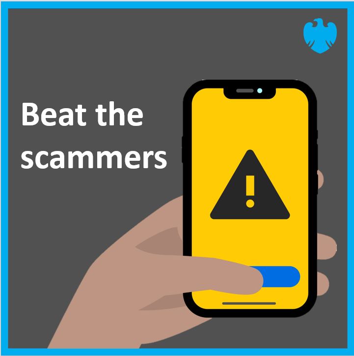 Stay one step ahead of the scammers 🔎. We’ll never ask you to hand your card, PIN or money to a courier – if they say they’re from Barclays, they’re not. Scammers can target anyone, find out more here: barclays.co.uk/fraud-and-scam… #TakeFive