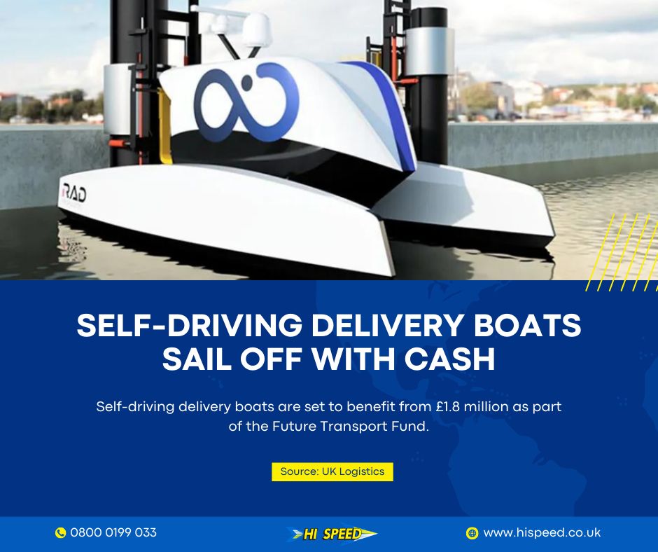 Fun news from the logistics world! 

The UK is steering towards a greener future with a £1.8 million investment in self-driving delivery boats, part of the 2023 Transport Research and Innovation Grant 🚤💡

Source: buff.ly/3JFUkHJ 

#futuretransport #ecoinnovation