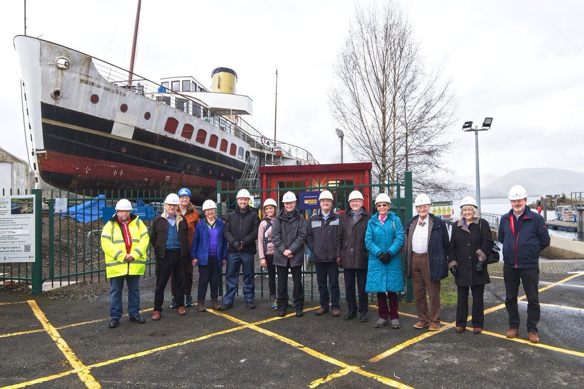 The Lord Dean and some members recently visited @maidtosail, Loch Lomond's last paddle steamer at Balloch. The ship is currently undergoing restoration in the hope that it can return to sailing again. Read more about the project here: buff.ly/44flq1Y