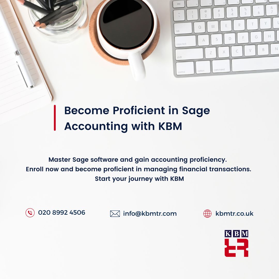 Achieve Sage Accounting Proficiency with KBM: Excel in Sage software and attain accounting mastery. Enroll today to adeptly manage financial transactions. Initiate your journey with KBM. Join us and commence learning now! #SageAccounting #FinancialManagement