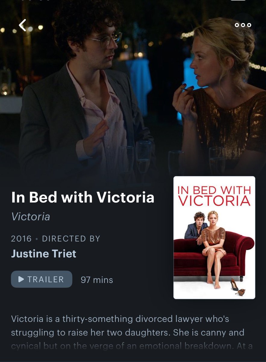o meu tem o clássico victor/victoria e descobri que a justine triet tem um filme chamado victoria tbm 😭