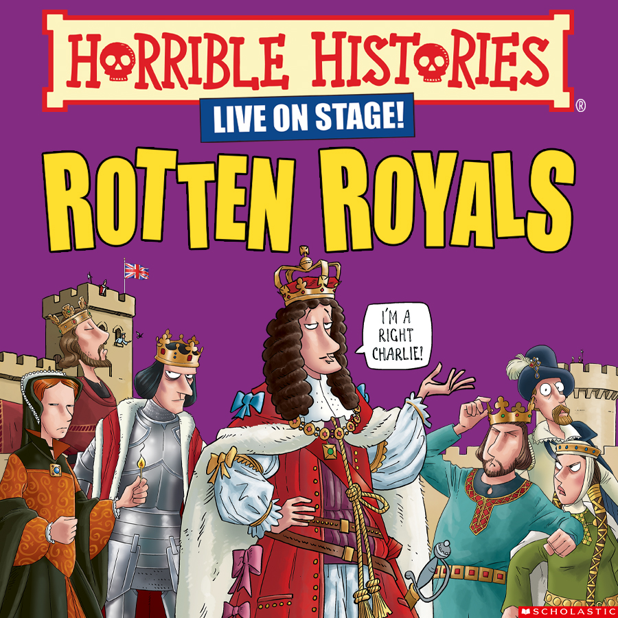 #HorribleHistories is back on tour from today 👑 🗺️ Catch our #RottenRoyals this month in Coventry, St Helens, Scunthorpe, Huntingdon, Dartford AND Hampton Court Palace! 🎟️ birminghamstage.com/shows/horrible…