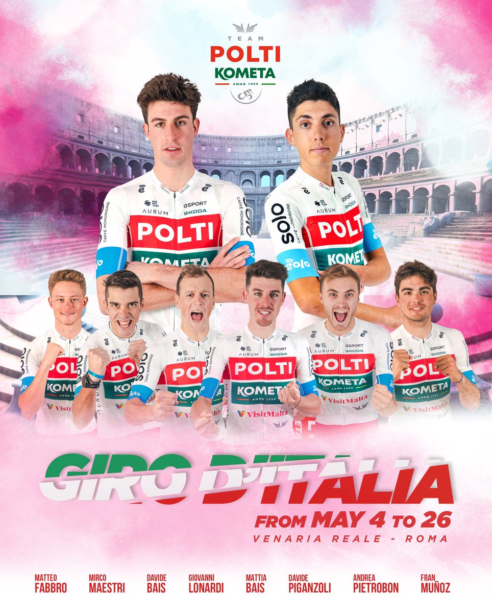 𝐇𝐄𝐑𝐄 𝐓𝐇𝐄𝐘 𝐀𝐑𝐄 🩷 These will be the 8 riders who will face the big goal of the season ✨ 🫡 @giroditalia, here we go 🚀