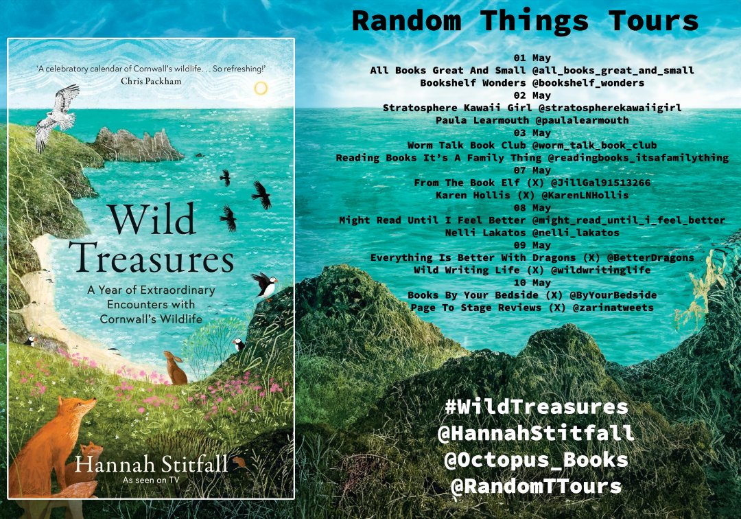 A nature diary from @HannahStitfall, 'Wild Treasures' is about her close encounters with British wildlife in the Cornish countryside. Read the reviews here! @RandomTTours #WildTreasures
