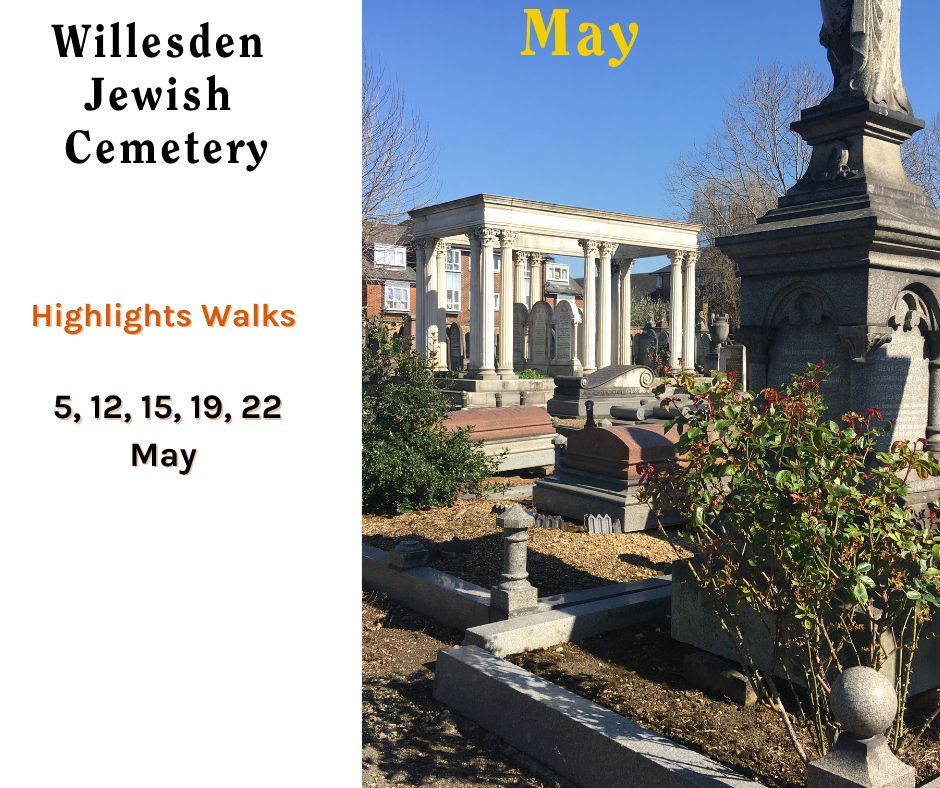 Come on a guided walk of London’s most surprising cemetery in May - next Highlights walk is Sunday, 5th May at 2 pm: 

buff.ly/3rb9388

 #jewishhistory #guidedwalk #ExploreLondon #jewishcemetery #willesdenjewishcemetery #cemeterywalk #GuidedWalk