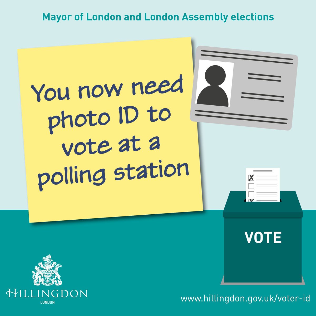 ⏰ Tomorrow is the Mayor of London and London Assembly elections. 📝 Polling stations are open from 7am to 10pm. ❌ You don’t need your polling card to vote. ✅ You will need your #VoterID.