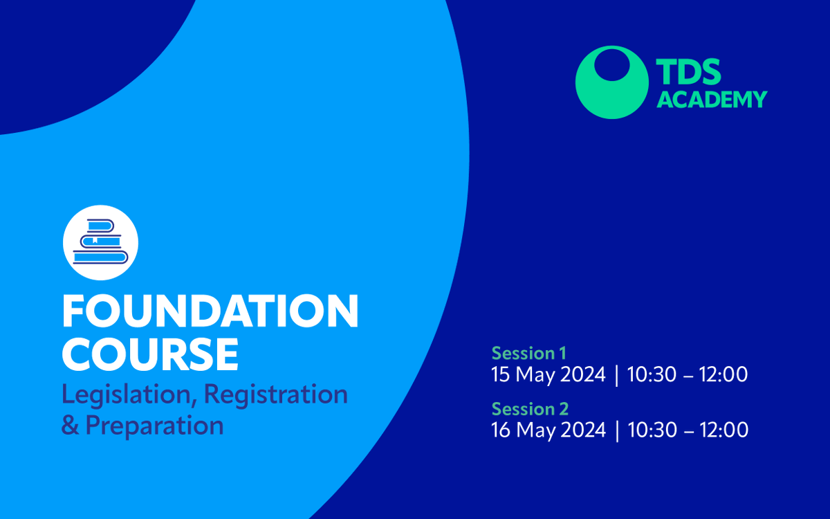 Set your goals for May and kickstart your journey with TDS Academy's Foundation Course!📅 Gain essential insights into tenancy deposit protection and dispute resolution on May 15th and 16th. 📚💡 Enroll now to secure your spot! 👇 ow.ly/IbAY50Ro9Fq