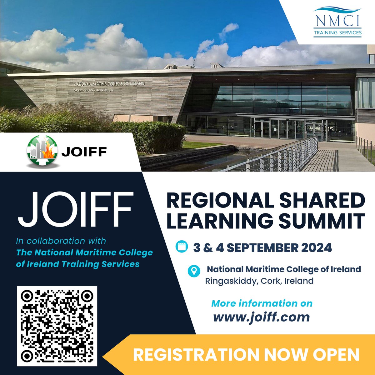 🔥Registration is open: THE JOIFF REGIONAL SHARED LEARNING SUMMIT 2024
in collaboration with the NMCI  
3 & 4 SEPTEMBER 2024 at the NMCI - Ringaskiddy, Cork, Ireland

➡️ Follow this link: joiff.com/event-joiff-re…

#JOIFF #NMCI #REGIONALSHAREDLEARNING #SHAREDLEARNING