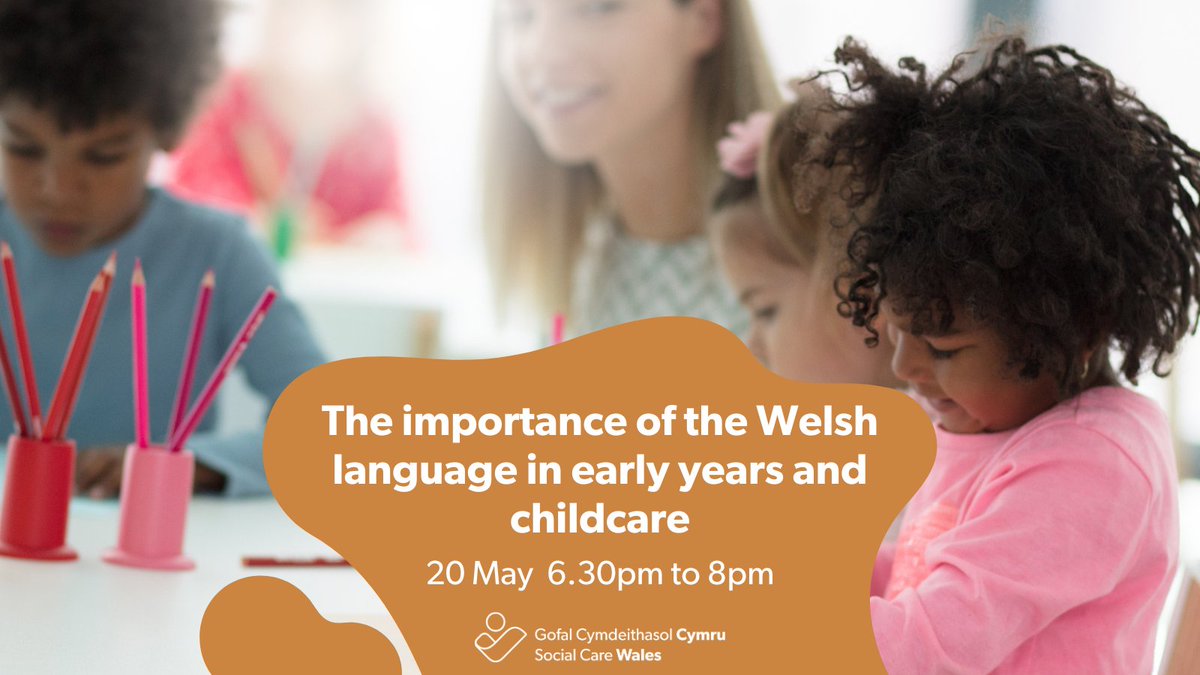 📅Event: The importance of the #Welsh language in early years and childcare: 20 May, 6.30pm to 8pm. ⭐We’ll hear how @CymraegDoctor encourages and helps others to learn and use their #Welsh. Join us 📲 ow.ly/QLK250RanHV