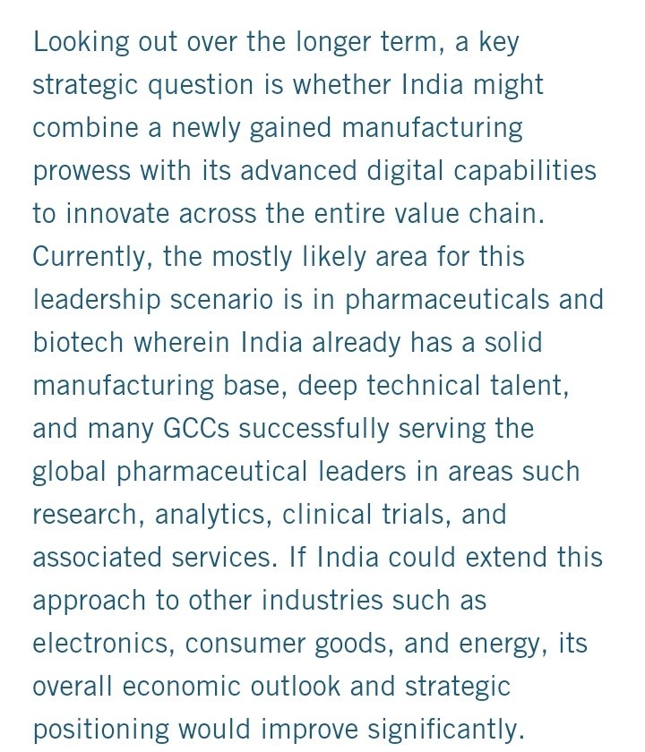 This report on the Indian ITES sector by ITIF points to the current primary manufacturing edge in India, which exists in biopharmaceuticals. It is evident that India can competitively manufacture biosimilars, APIs, and vaccines at scale, 11/n
itif.org/publications/2…