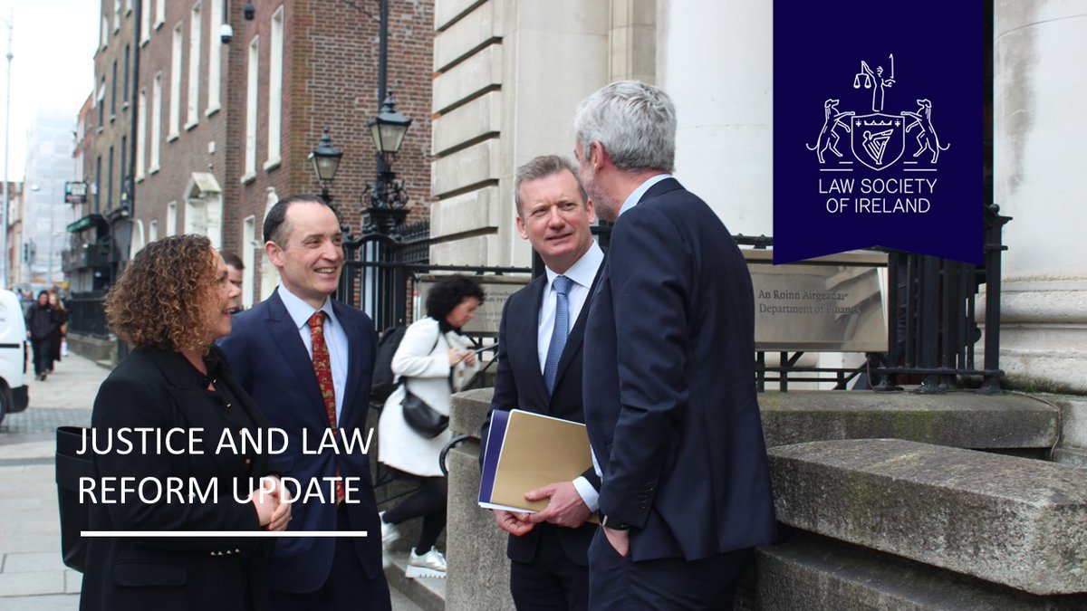 In the latest Justice & Law Reform update, see how the Law Society is working for the public interest on insurance reform, the Summer Legislation Programme and more: lawsociety.ie/news/news/Stor…