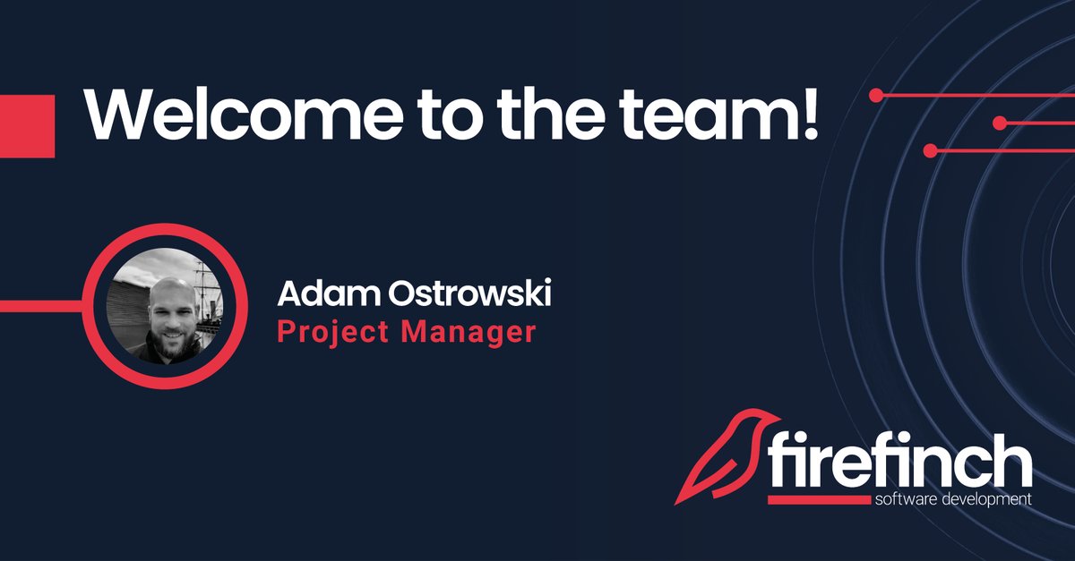 We are delighted to welcome Adam Ostrowski to the Firefinch Software team as project manager

#welcometotheteam #welcomeonboard #newstarter