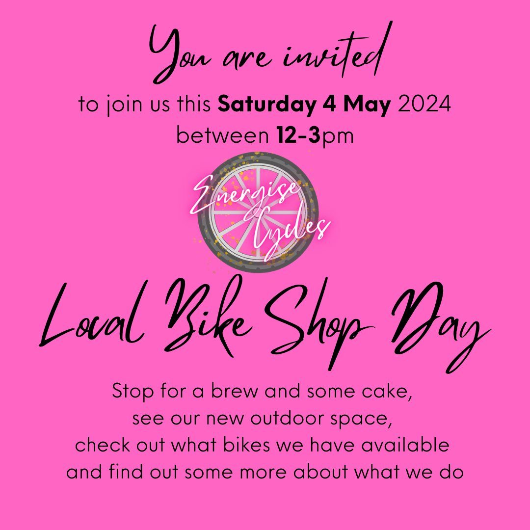 Local Bike Shop Day celebrates independent bike shops in the UK.

We want to recognise the special the community and culture that we have, and highlight what makes our shop stand out, or sets us apart from the big brands.

Come down to the workshop on Saturday to see us!