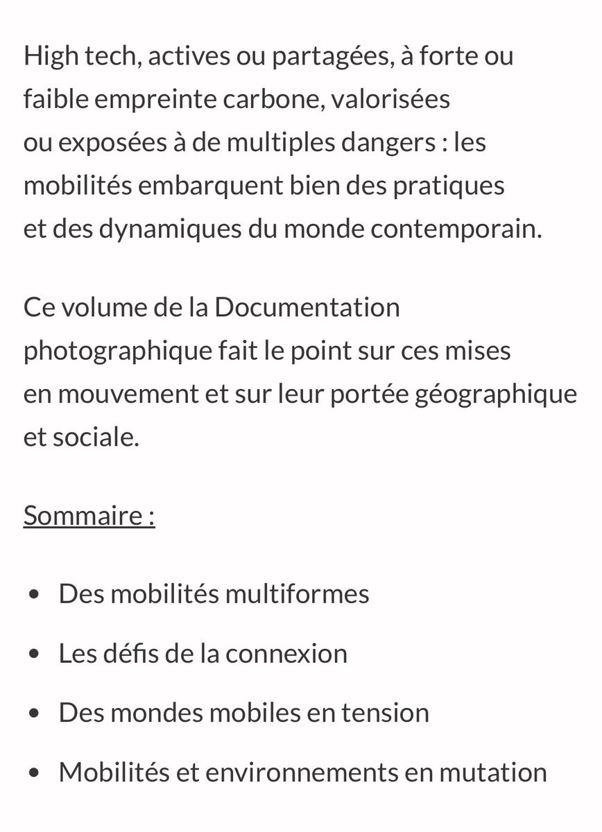 A paraître demain 2 mai @CNRSEd 

Doc photo sur les mobilités - Jean-Baptiste Frétigny