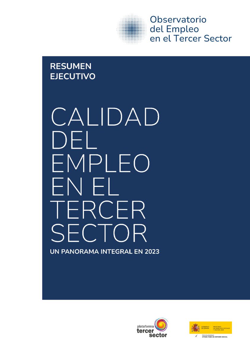 📄 En el #DíaDelTrabajo, compartimos la primera investigación sobre la situación laboral del #TercerSector en España: «Calidad del empleo en el Tercer Sector: un panorama integral en 2023» ⬇️ Accede al estudio. plataformatercersector.es/sites/default/…