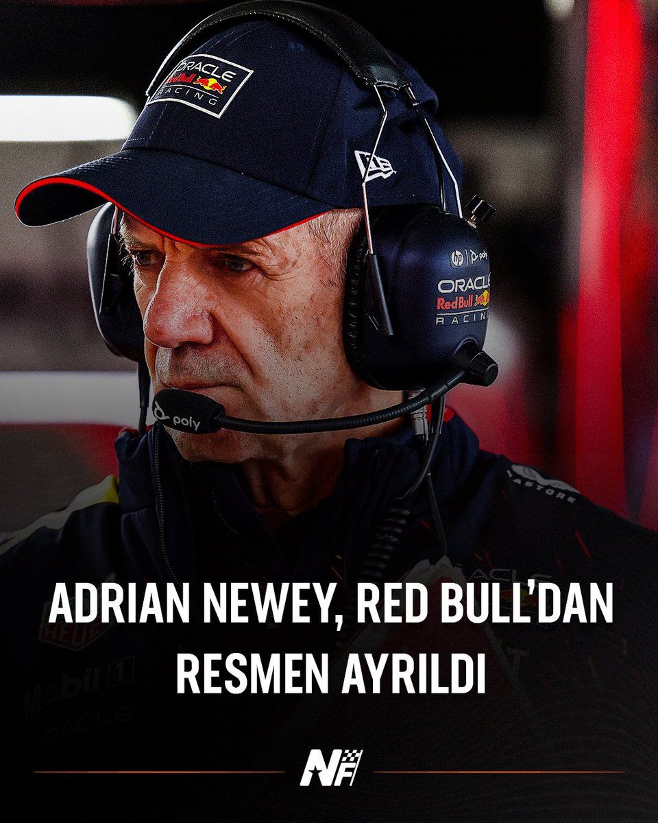 📕 Red Bull, Adrian Newey’nin 2025’te takımdan ayrılacağını açıkladı.