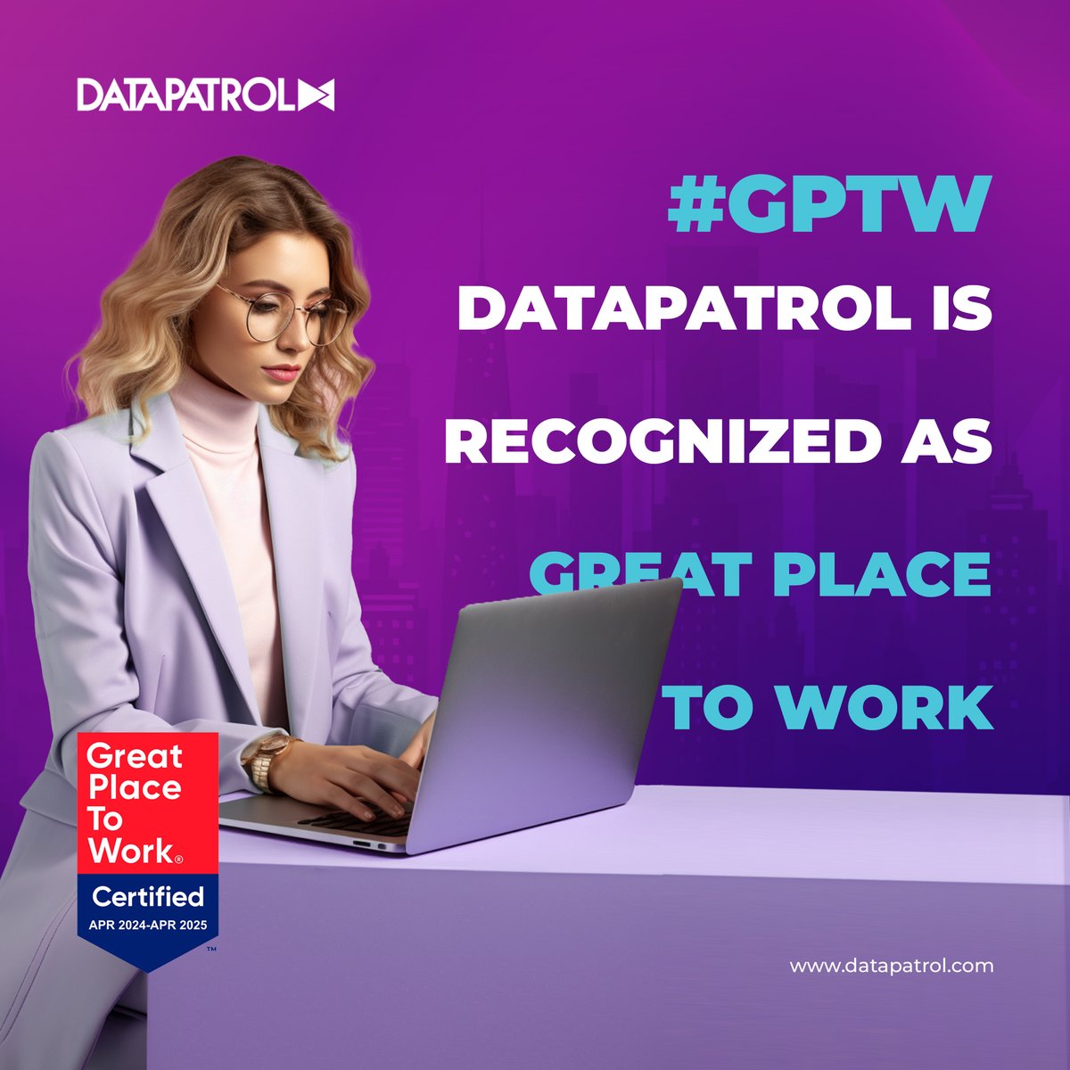 🎉 Exciting Announcement! 🎉
We proudly announce that DATAPATROL has been Certified™ by Great Place To Work – Middle East. This recognition is based solely on the feedback from our dedicated employees.
#GPTWCertified #GreatPlaceToWork