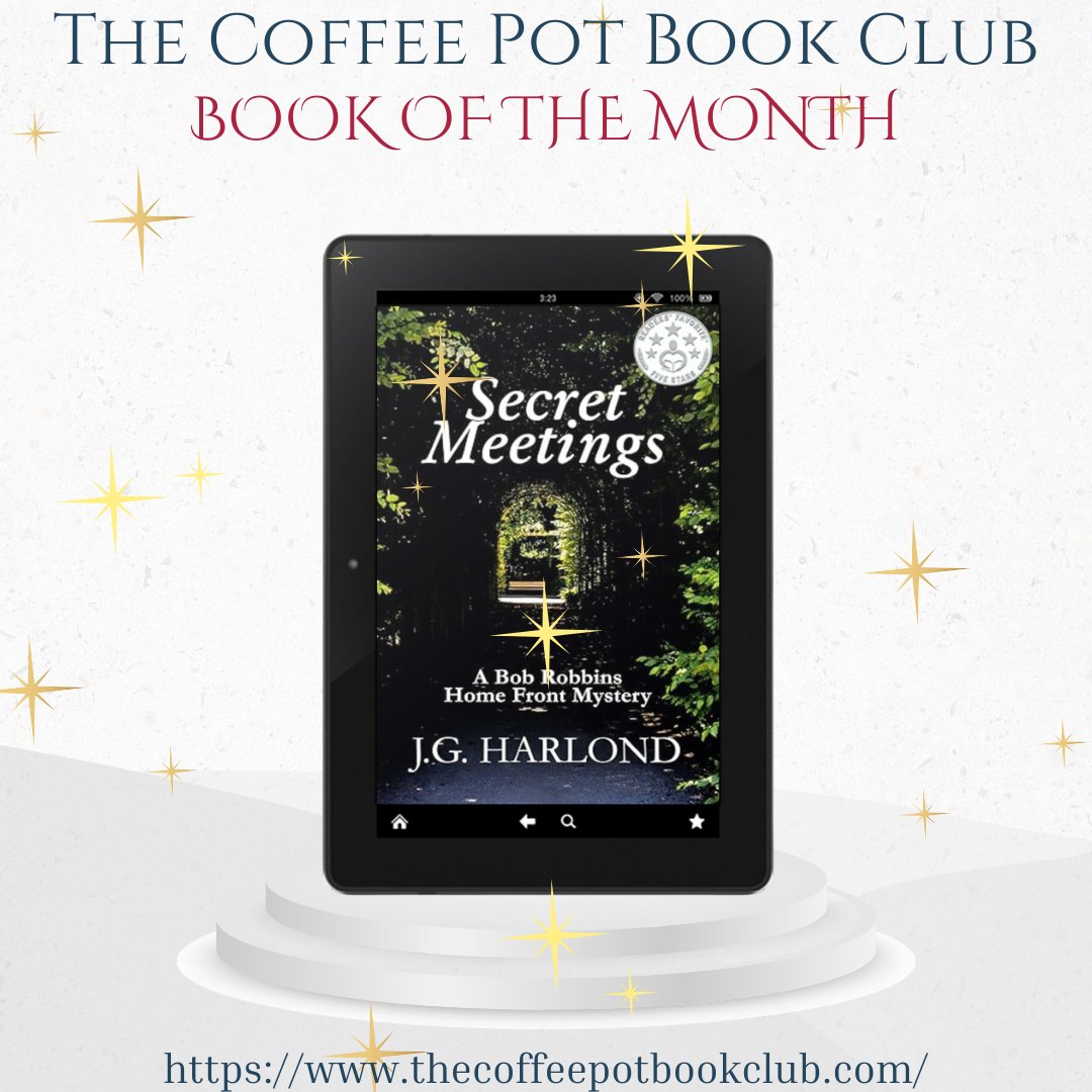 Check out The Coffee Pot Book Club #BookOfTheMonth: 😎Secret Meetings by J.G. Harlond😎 Discover an intriguing 5* 'wartime mystery with an intricate web of characters and secrets'! thecoffeepotbookclub.blogspot.com/2024/05/book-o… #HistoricalFiction #HistoricalMystery #whodunit @JaneGHarlond