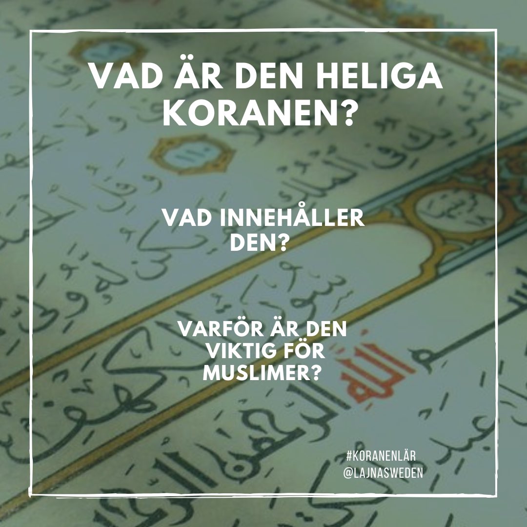 Vad är egentligen den heliga koranen? Vad säger den? Varför är den så viktig för muslimer? Lär dig om detta och fler frågor med #koranenlär! Under hela maj månaden kommer vi att göra inlägg om och från den Heliga Koranen #voicesforpeace #svpol