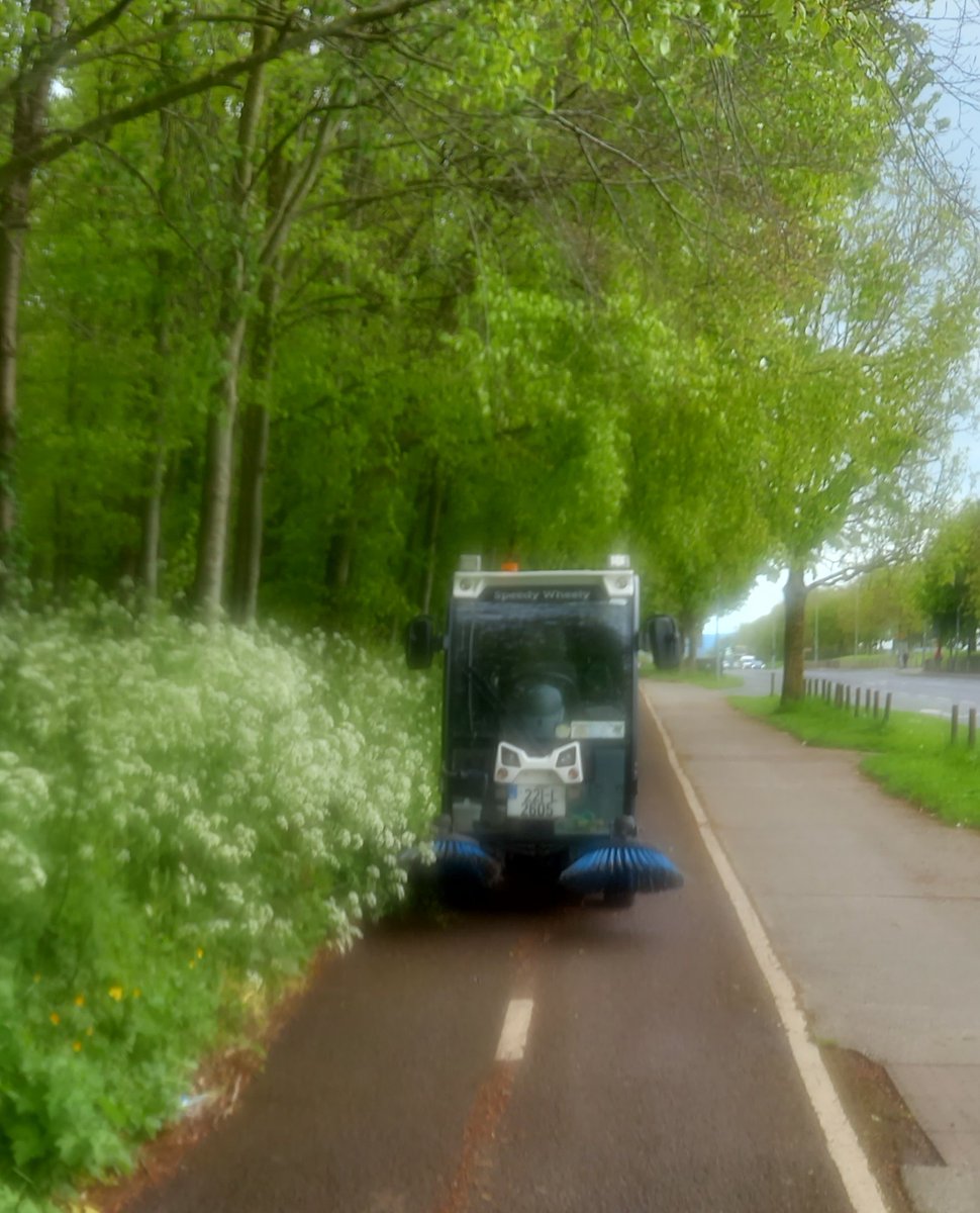 Abandoned cycle lane sweeper on the Childers Road. Or is it just parked up? @LimerickCouncil