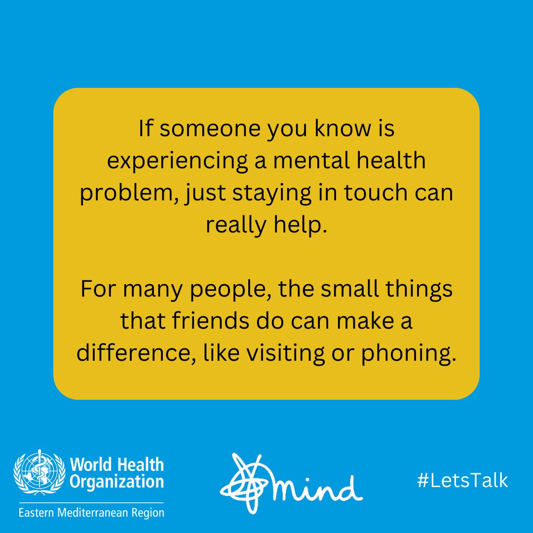 A small gesture can make a big difference to someone living with a #MentalHealth condition. Check in every now and again, even if it’s just a simple phone call or message, or a quick visit. #MentalHealthMatters