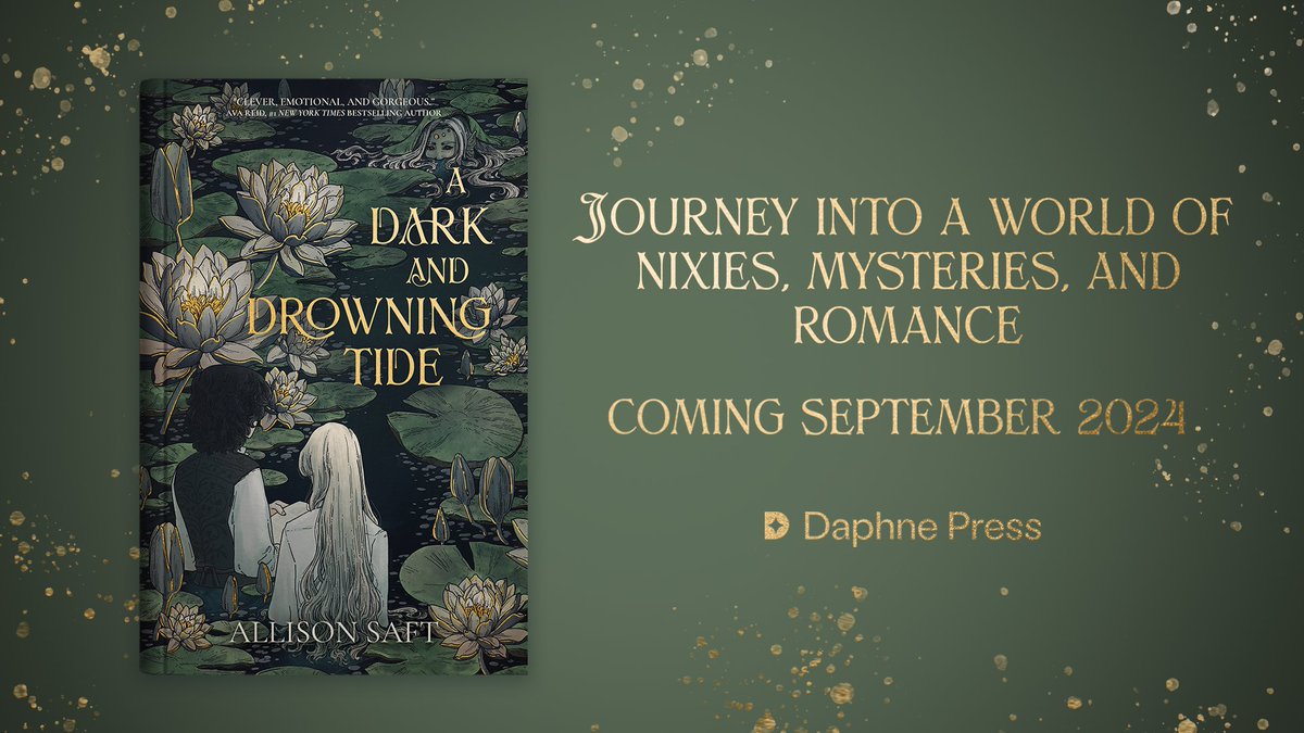 I'm thrilled to be able to share the cover of this stunning book! #ADarkandDrowningTide is the adult debut from Allison Saft Out 17 September from @Daphne_Press The cover artist is Erica Williams (@hookieduke) and Jane Tibbetts worked on the design (@chattynora) @BlackCrow_PR