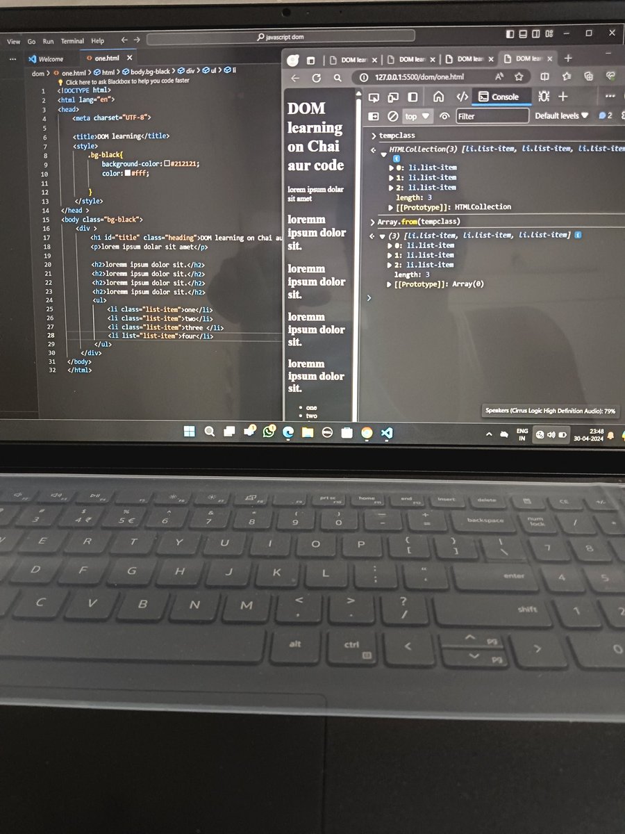 #100daysofcodechallenge
#100daysofcode
#100daysofcoding
#100daychallenge
#connect
#follow

•Day:21
Today we solve practice questions of documents object model (javascript).