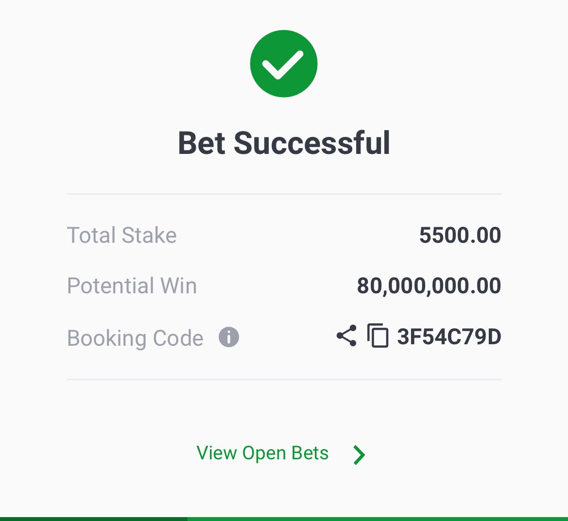 One Big win to change the story 

Sportybet: 3F54C79D

100 odds posted on Tel: t.me/cindymonel