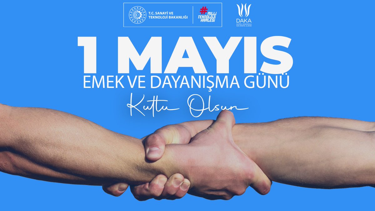 Her bir emek, umutları yeşerten bir fidan ve güçlü yarınların temeli… #1Mayıs Emek ve Dayanışma Günü kutlu olsun. @TCSanayi @KalkinmaAjansGM #YerelKalkınmaHamlesi🇹🇷