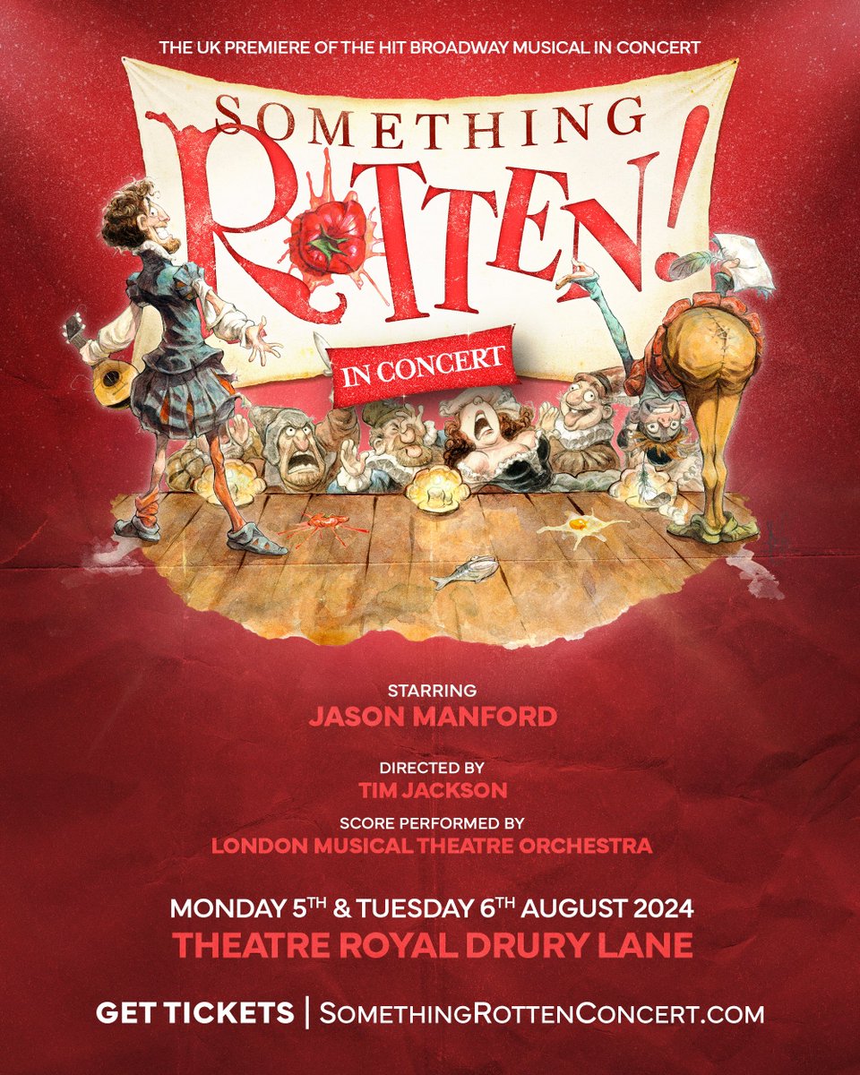 New show alert! God I hate Shakespeare! 

The funny, brilliant, bonkers, banger after banger Something Rotten! At the Drury Lane starring <a href="/JasonManford/">Jason Manford</a> !

Welcome to the Renaissance. 

Sign up for presale: somethingrottenconcert.com