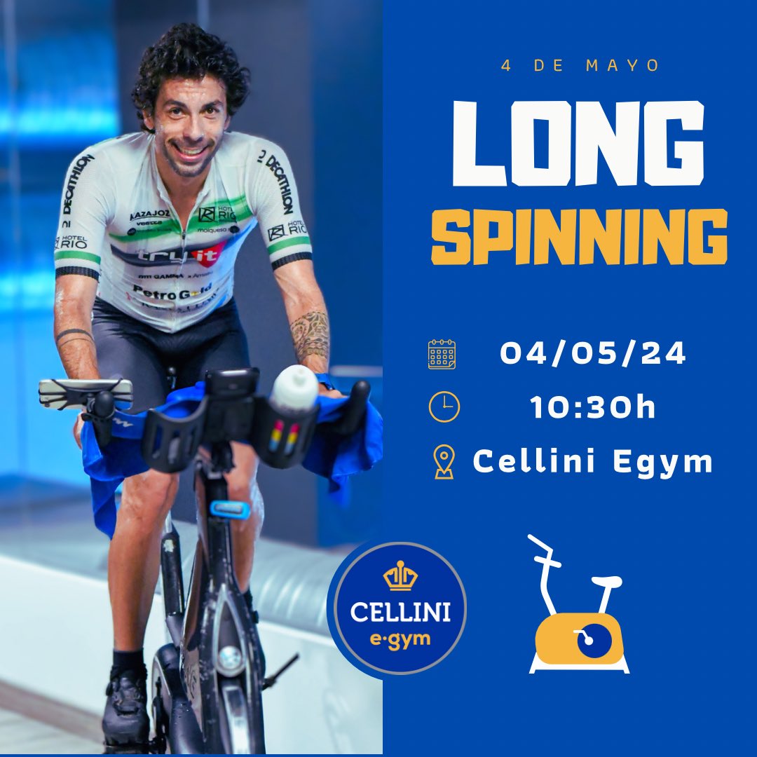 CelliniEgym's tweet photo. ¡No te pierdas un nuevo 𝗟𝗼𝗻𝗴 𝗦𝗽𝗶𝗻𝗻𝗶𝗻𝗴 en Cellini Egym! 🚴‍♂️💦 

📅 4 de mayo
🕥 10:30h
📍Cellini Egym

Ven y únete a la experiencia de entrenamiento más intensa.💯💪

 ¡Te esperamos!🙌🌟

#spinning #spinningclass #spinningfishing #spinninrecords #gym #gymlife #gimnasio https://t.co/lVOFjawQ2r