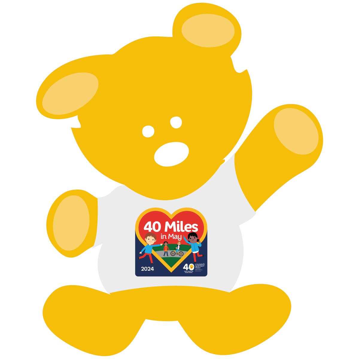 It’s DAY ONE of 40 Miles in May! Let’s do this! 👟💪

Thank you so much to everyone who has signed up to go the extra mile this year to celebrate our 40th Birthday🎂
Clark Bear is suited & booted, he can't wait to get out & smash his first mile…or two! 

GOOD LUCK!

CHT Team ❤️