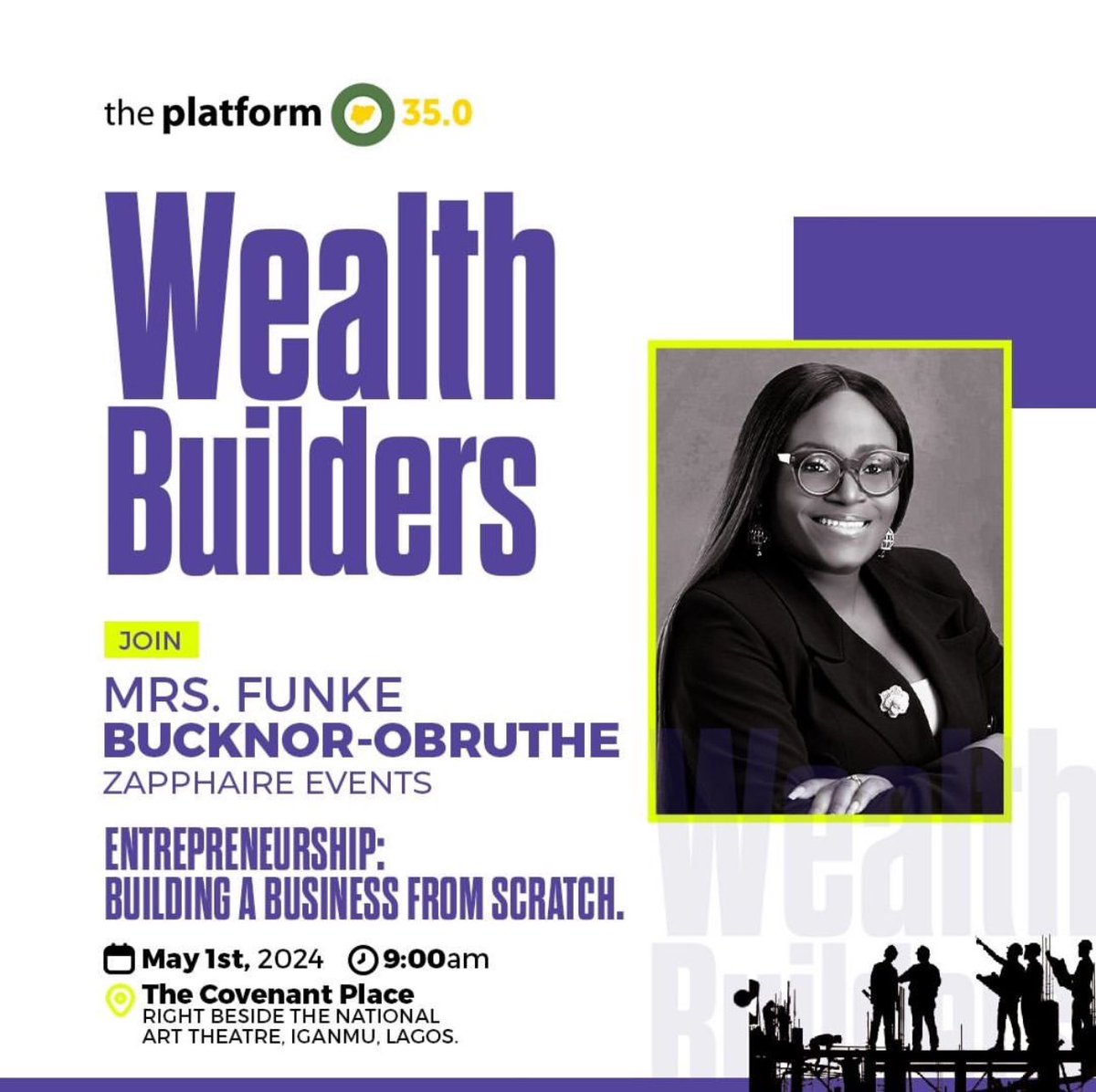 KolaOyeneyin's tweet photo. My sister @funkebucknor, a great business builder is also speaking today. Don’t miss this as well! @theplatformng 

Theme: Building Businesses from Scratch. 

#ThePlatform35 https://t.co/HTrVOHSW7i