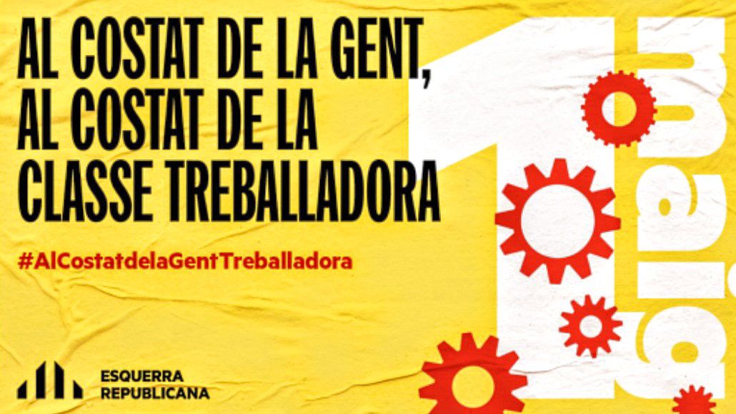 📅 Cada 1 de maig reivindiquem el #DiaDeLaClasseTreballadora.   

Esquerra Republicana de Catalunya sempre serem #AlCostatdeLaGent i lluitant pels seus drets ✊

#GuanyaCatalunya